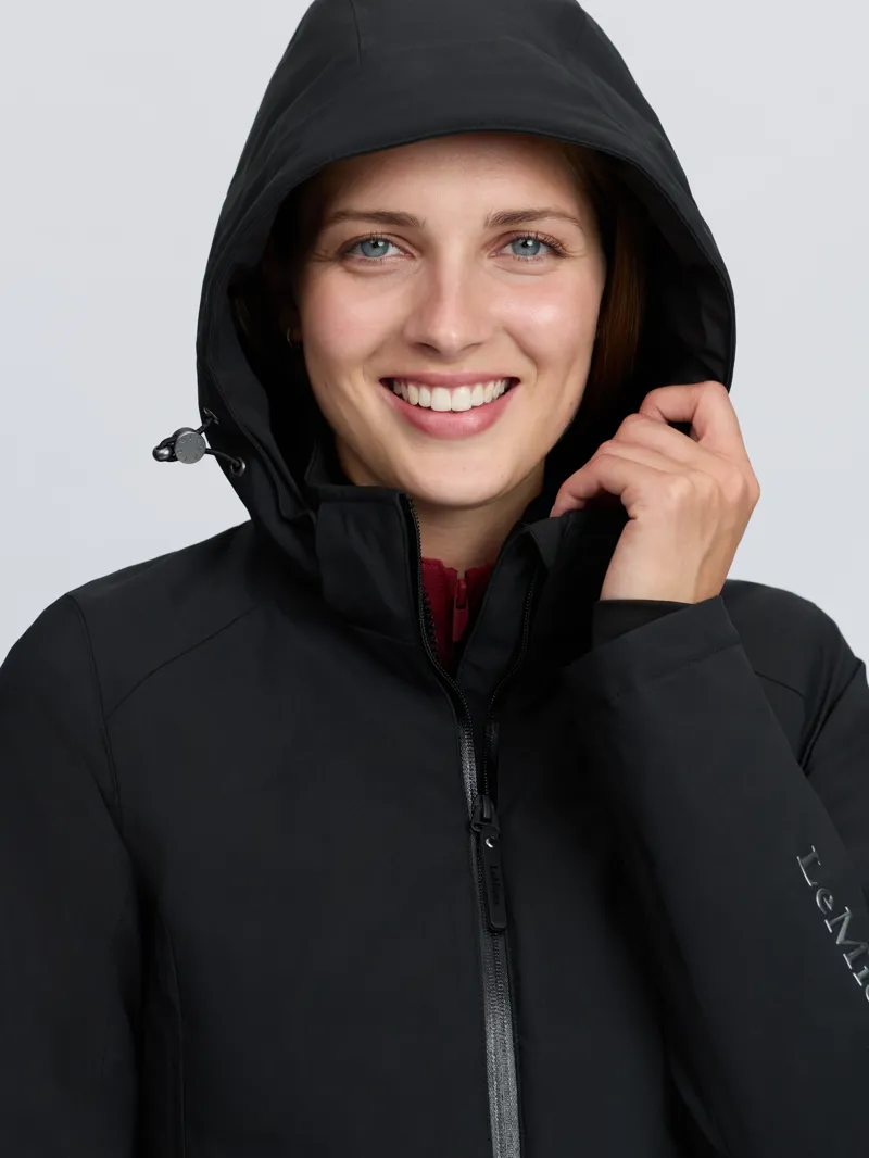 LeMieux Brooke 3 in 1 Waterproof Hybrid Jacket Ladies in Black-3