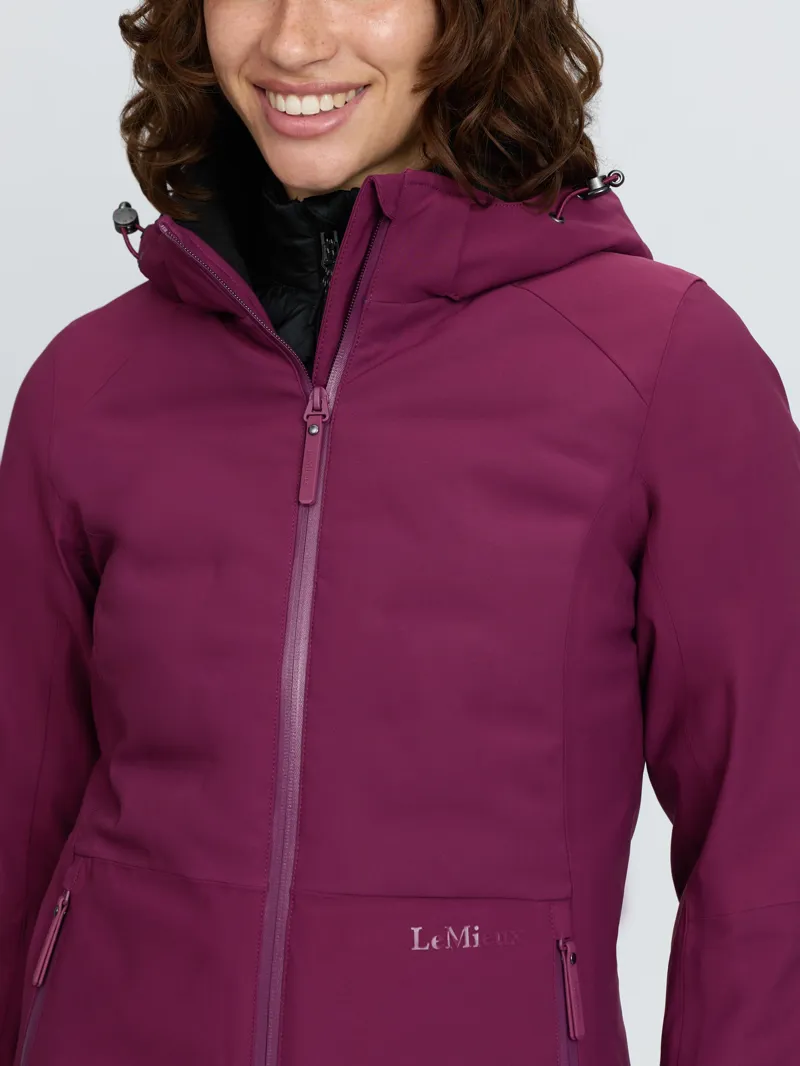 LeMieux Brooke 3 in 1 Waterproof Hybrid Jacket Ladies in Blackberry-4