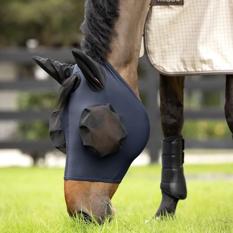 LeMieux Bug Relief Half Fly Mask in Navy-1