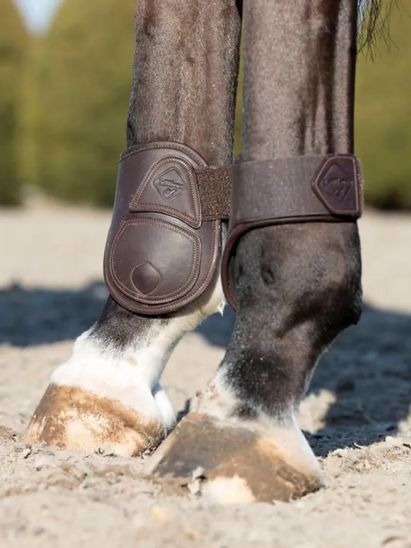 LeMieux Capella Fetlock Boots in Brown-3