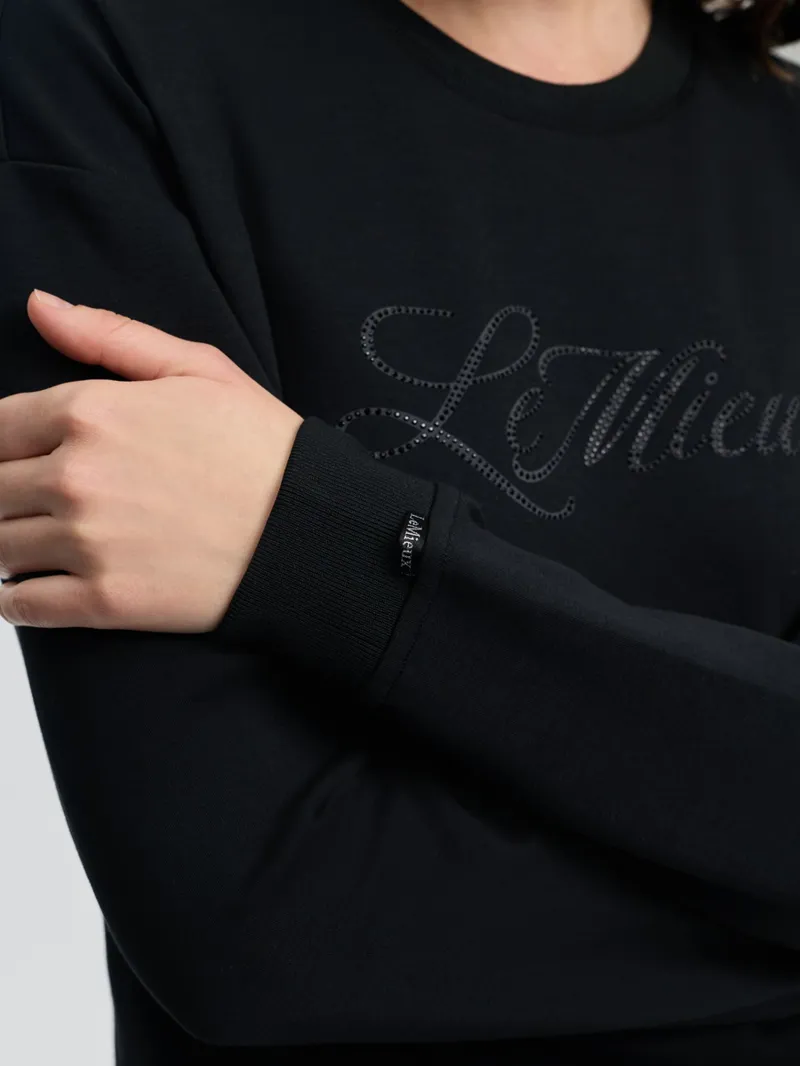 LeMieux Christina Crew Sweat Ladies in Black-3