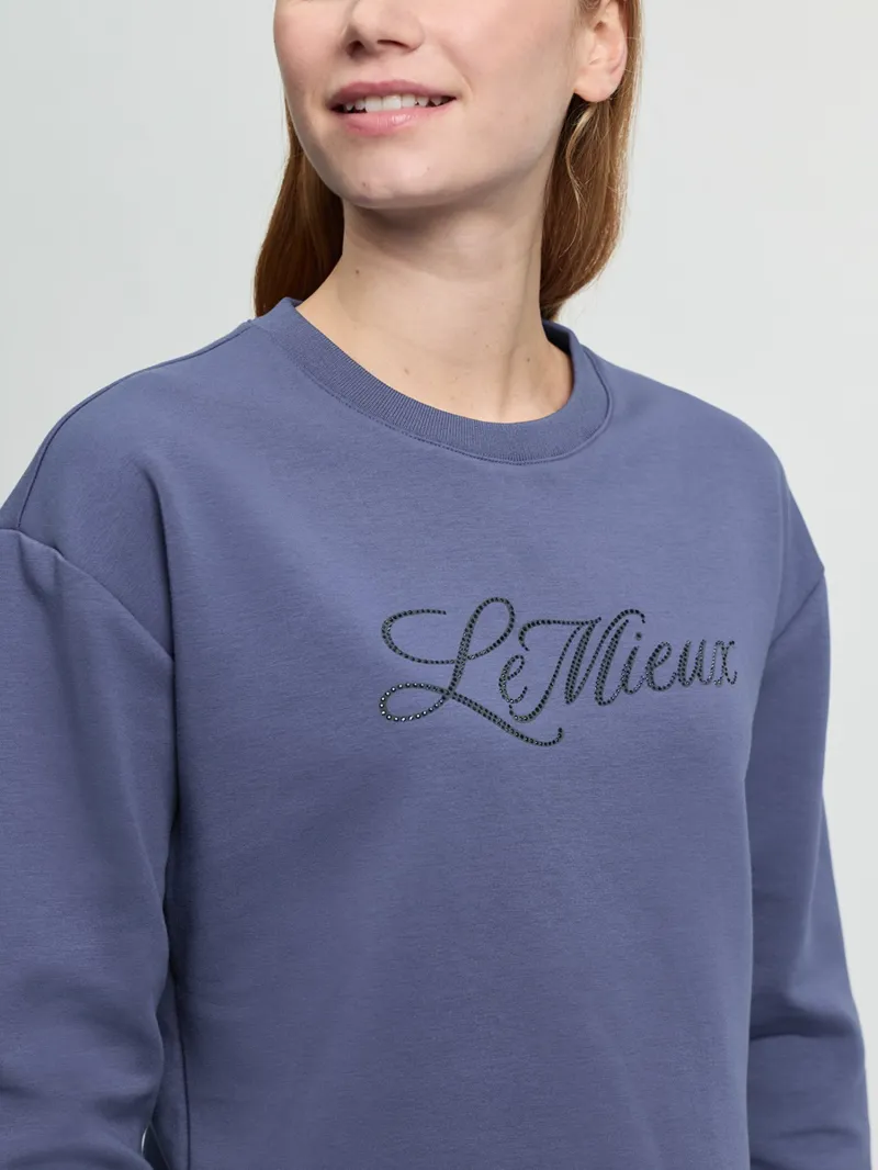 LeMieux Christina Crew Sweat Ladies in Shadow-3