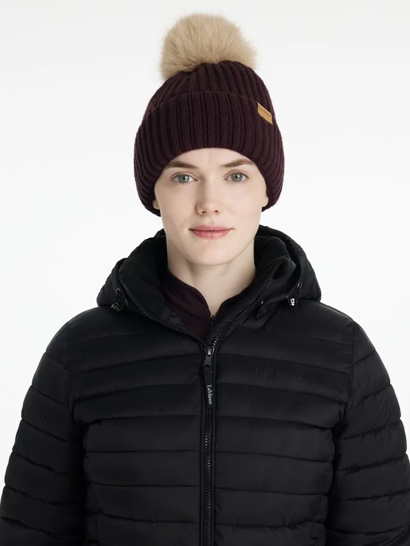 LeMieux Clara Rib Beanie in Damson