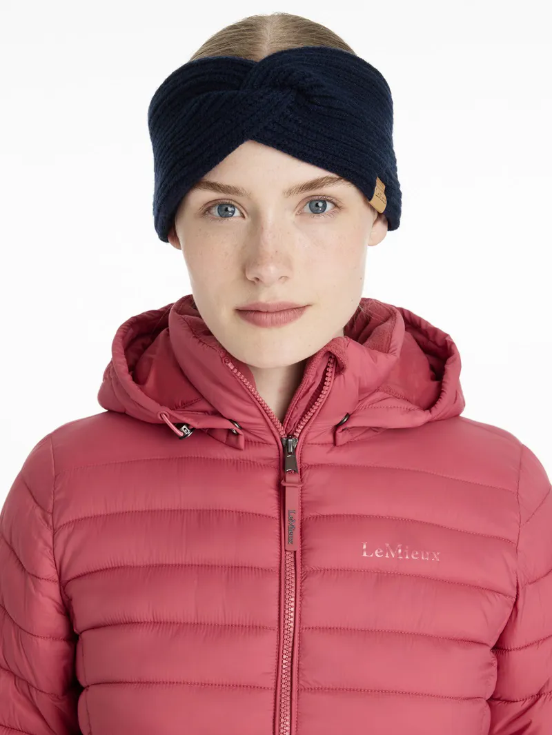 LeMieux Clara Rib Knot Headband in Navy