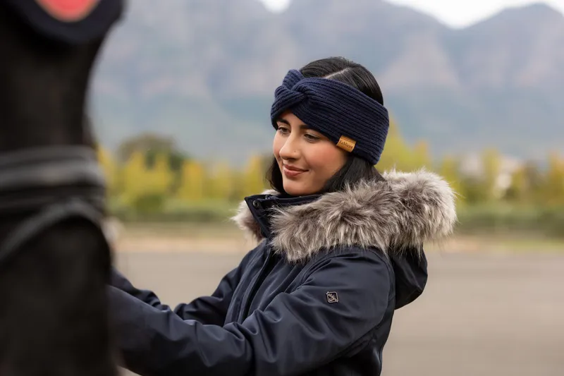 LeMieux Clara Rib Knot Headband in Navy-4