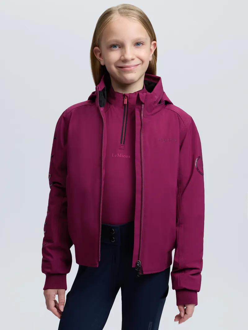 LeMieux Clarissa Crew Jacket Young Rider in Blackberry