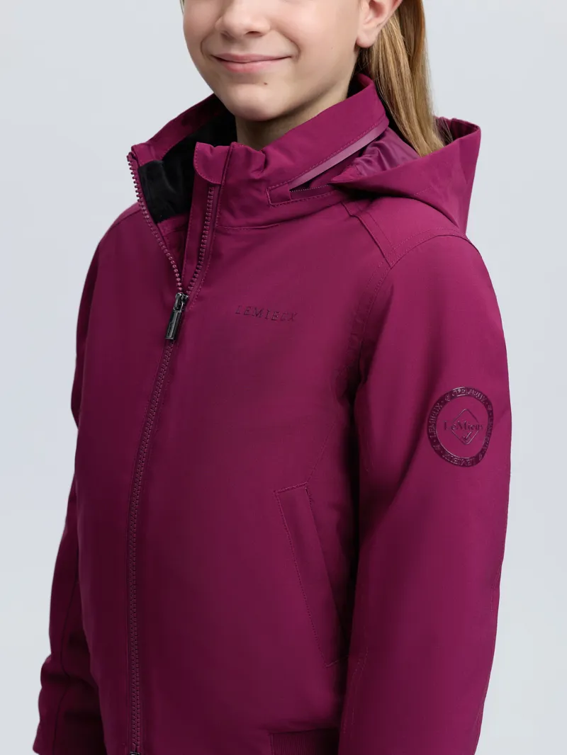 LeMieux Clarissa Crew Jacket Young Rider in Blackberry-4