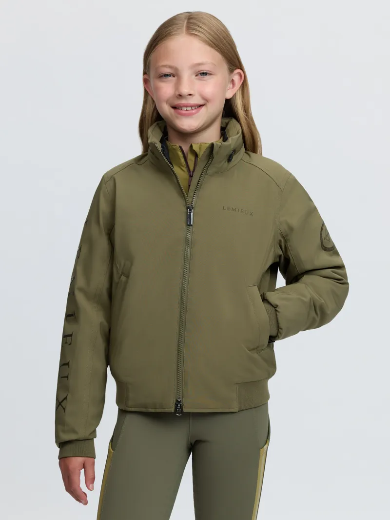 LeMieux Clarissa Crew Jacket Young Rider in Willow Green