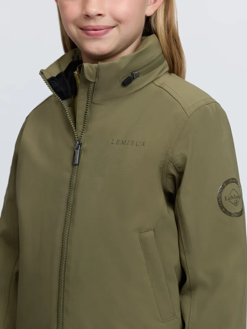 LeMieux Clarissa Crew Jacket Young Rider in Willow Green-3