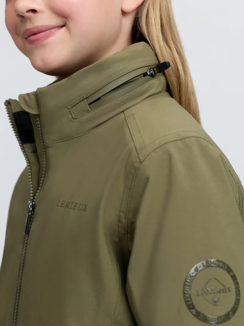 LeMieux Clarissa Crew Jacket Young Rider in Willow Green-5