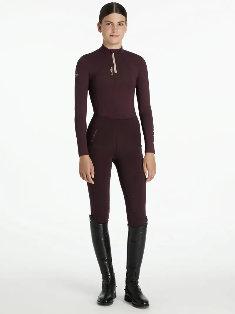 LeMieux Young Rider Classique Base Layer in Damson-3