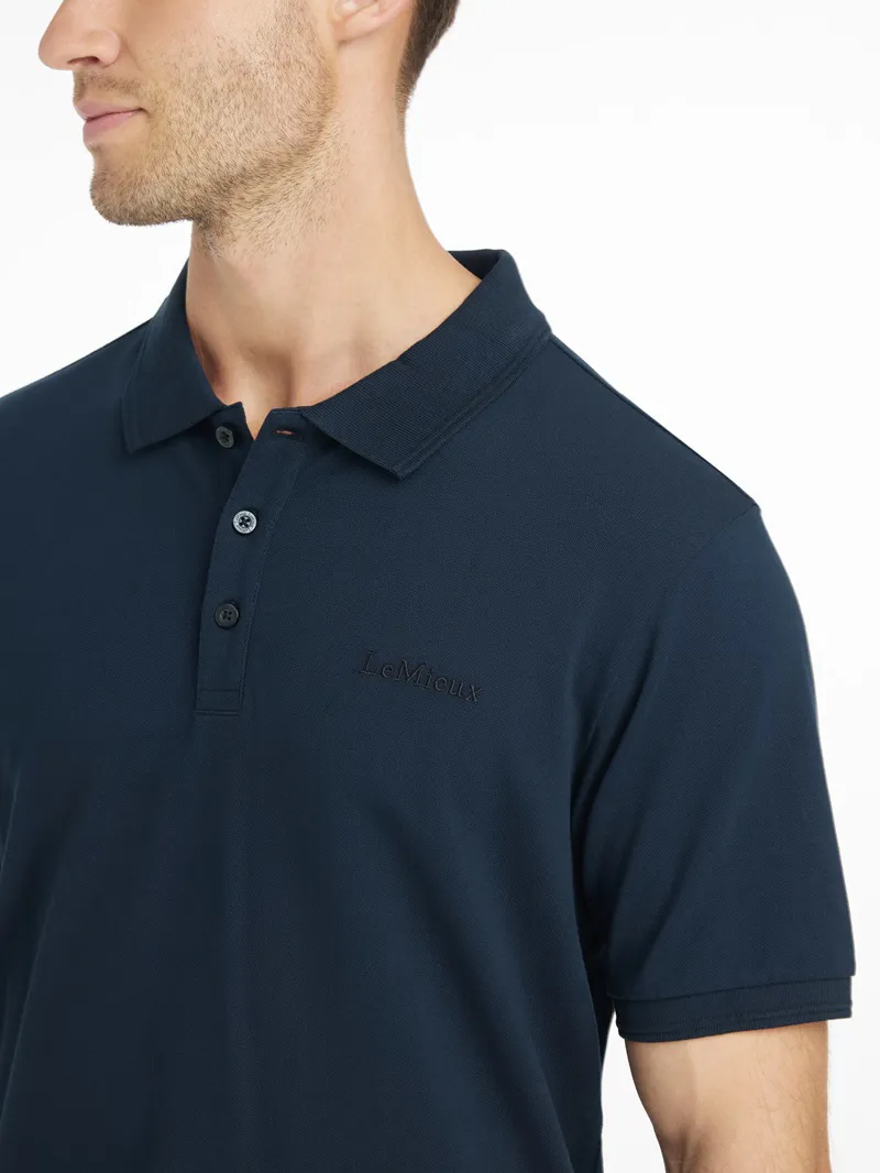 LeMieux Classique Polo Shirt Mens in Navy-1