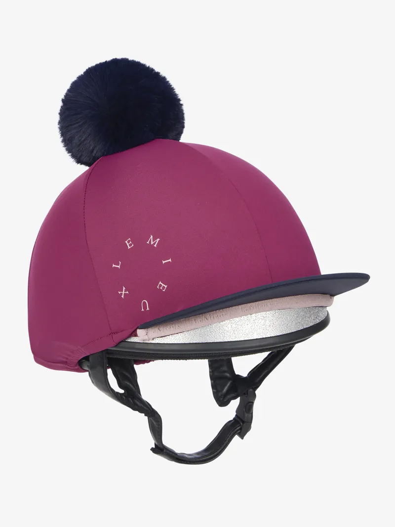 LeMieux Classique Pom Hat Silk in Blackberry