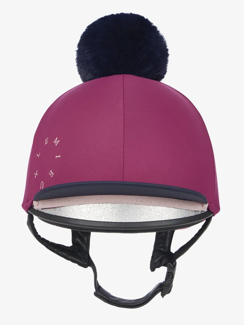 LeMieux Classique Pom Hat Silk in Blackberry-1