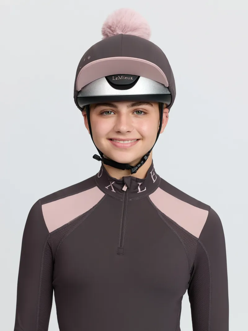 LeMieux Classique Pom Hat Silk in Cocoa-3