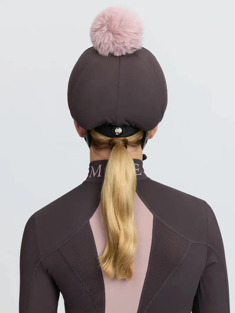 LeMieux Classique Pom Hat Silk in Cocoa-2