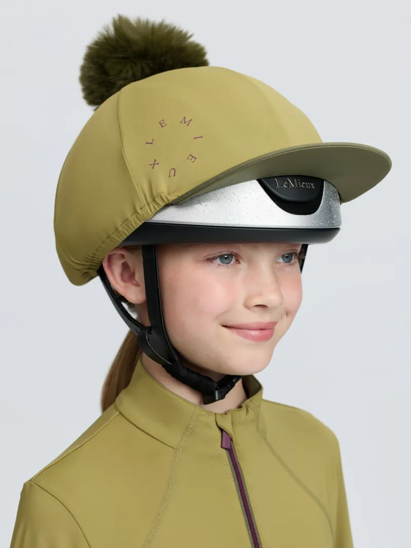 LeMieux Classique Pom Hat Silk in Gooseberry-4