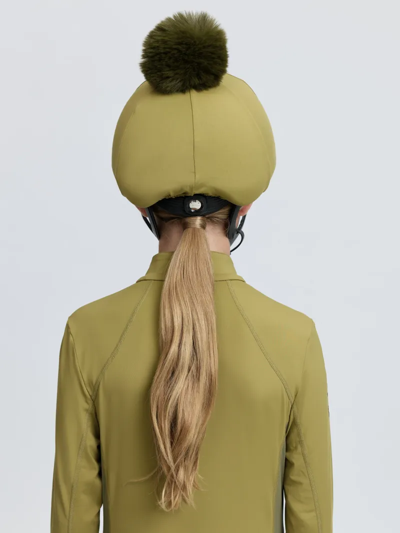 LeMieux Classique Pom Hat Silk in Gooseberry-2