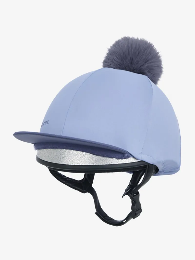 LeMieux Classique Pom Hat Silk in Powder Blue-2