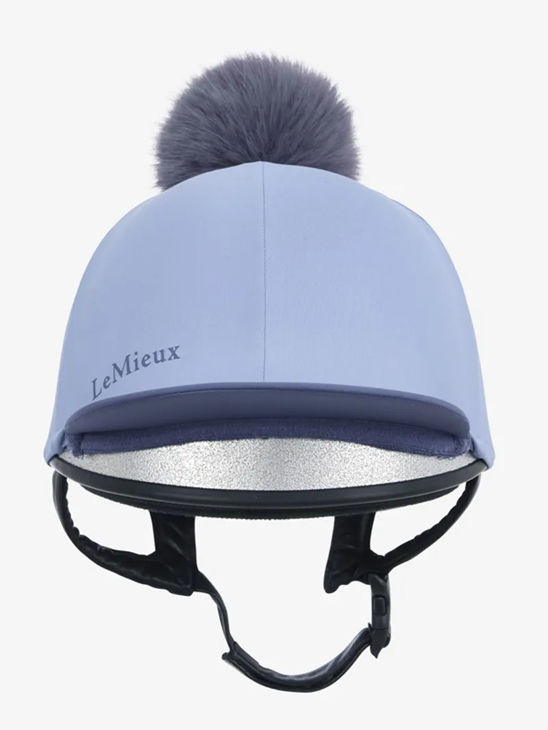 LeMieux Classique Pom Hat Silk in Powder Blue-1