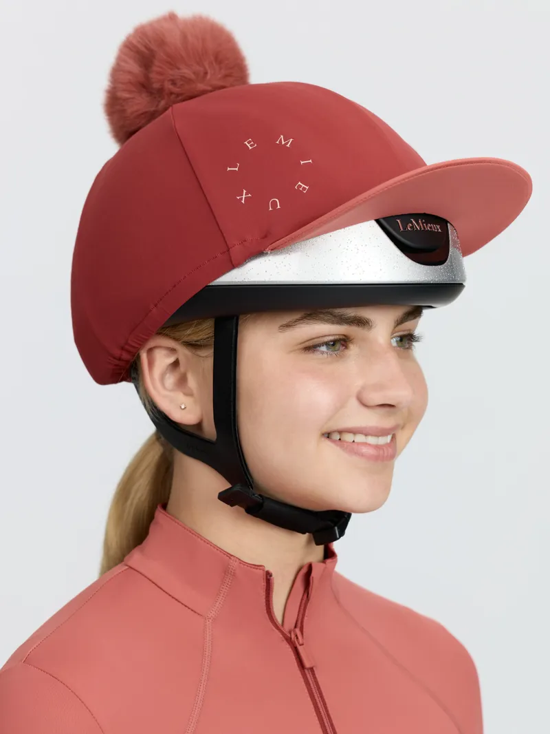 LeMieux Classique Pom Hat Silk in Russet-3