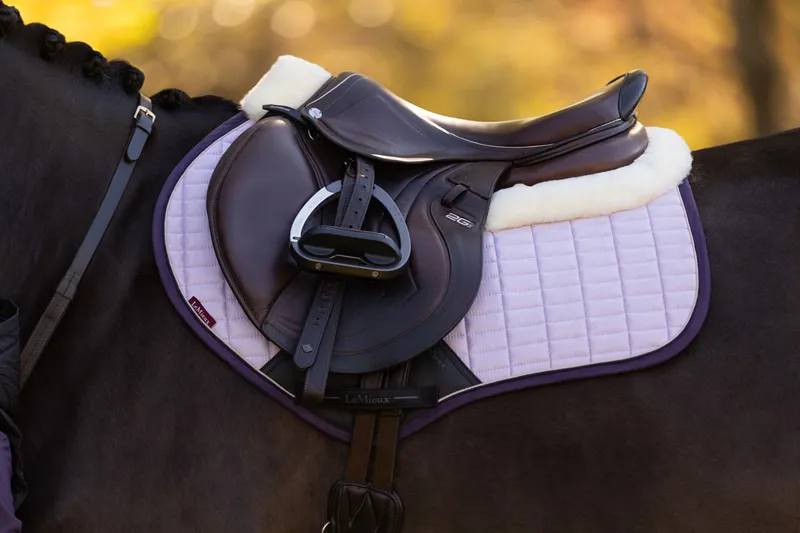 LeMieux Merino+ Suede Close Contact Square in Lilac-2