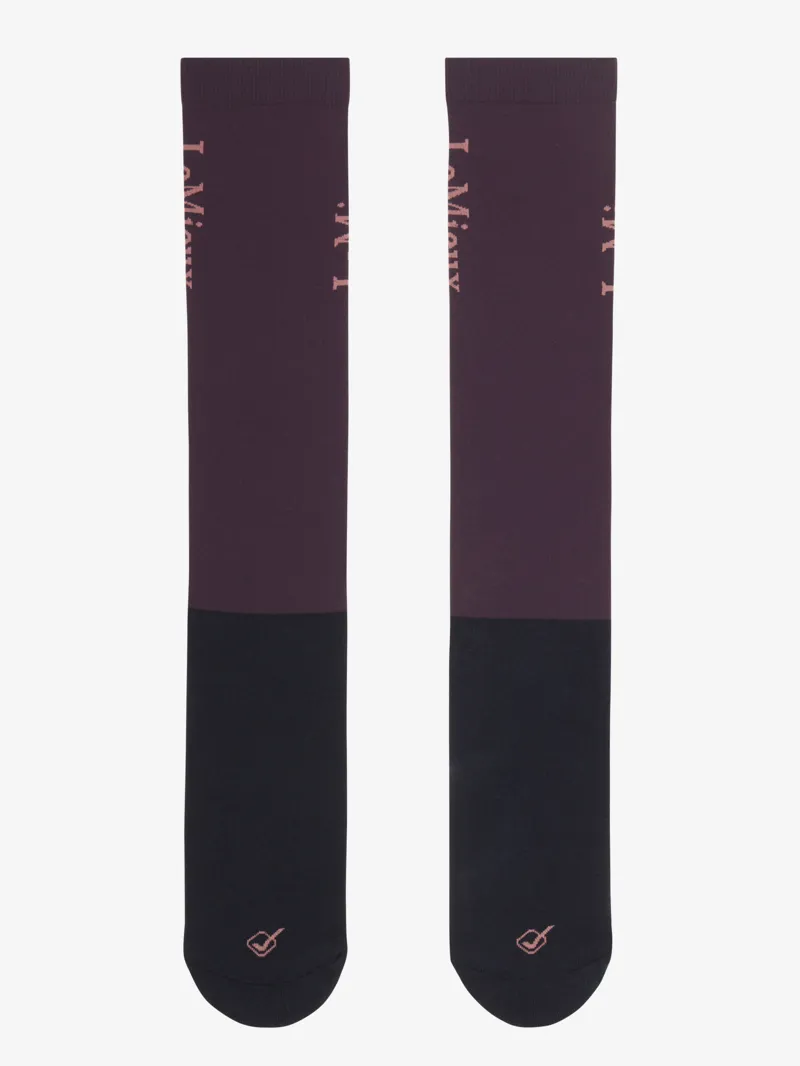 LeMieux Competition Socks Unisex in Damson-2