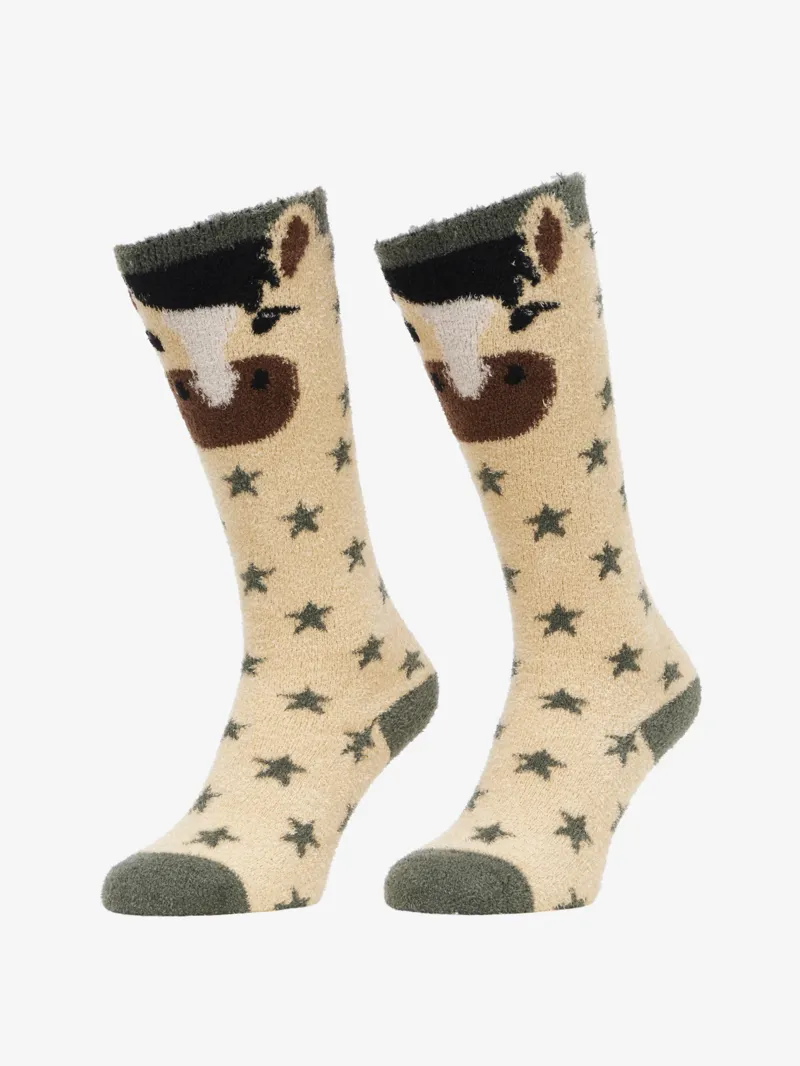 LeMieux Fluffy Dream Character Socks in Rosemary