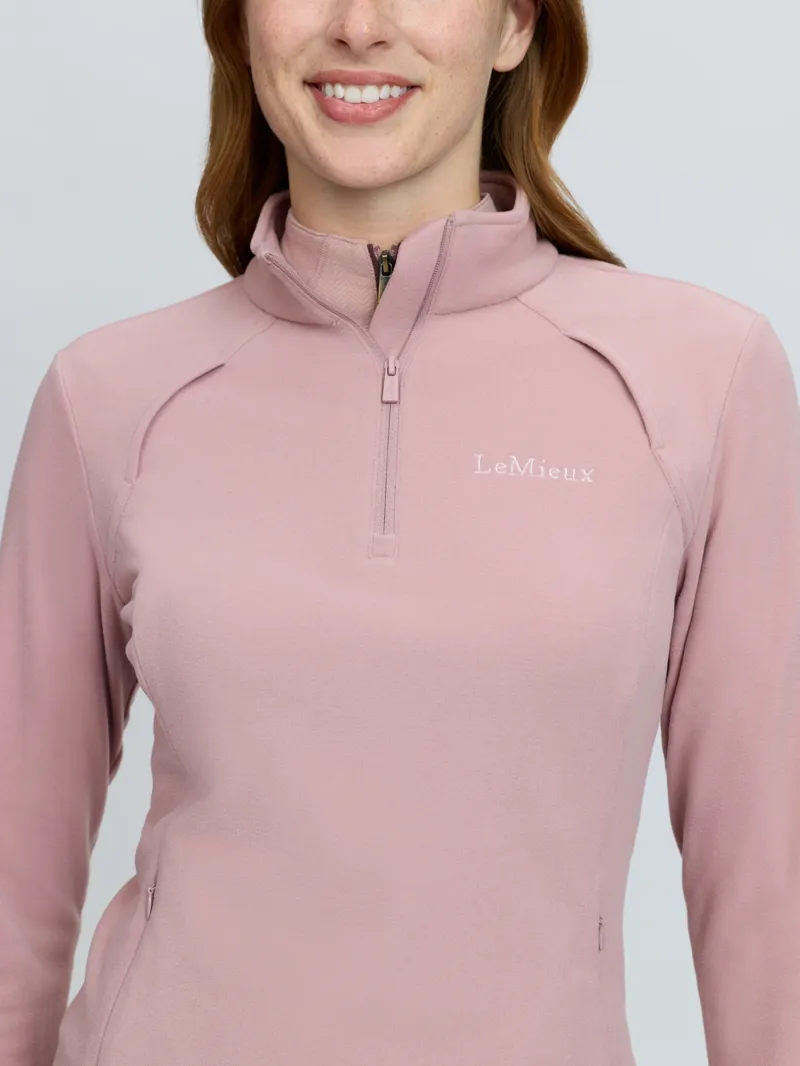 LeMieux Frances Quarter Zip Fleece Ladies in Wild Rose-6