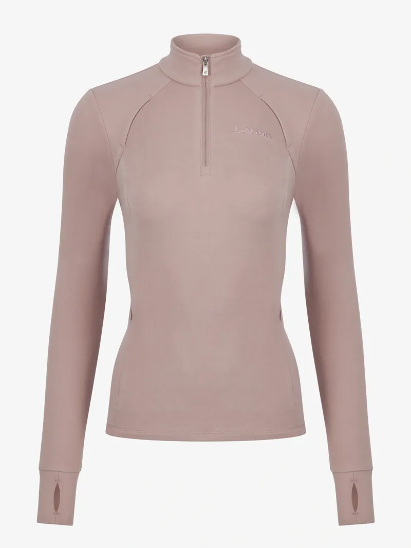 LeMieux Frances Quarter Zip Fleece Ladies in Wild Rose-1