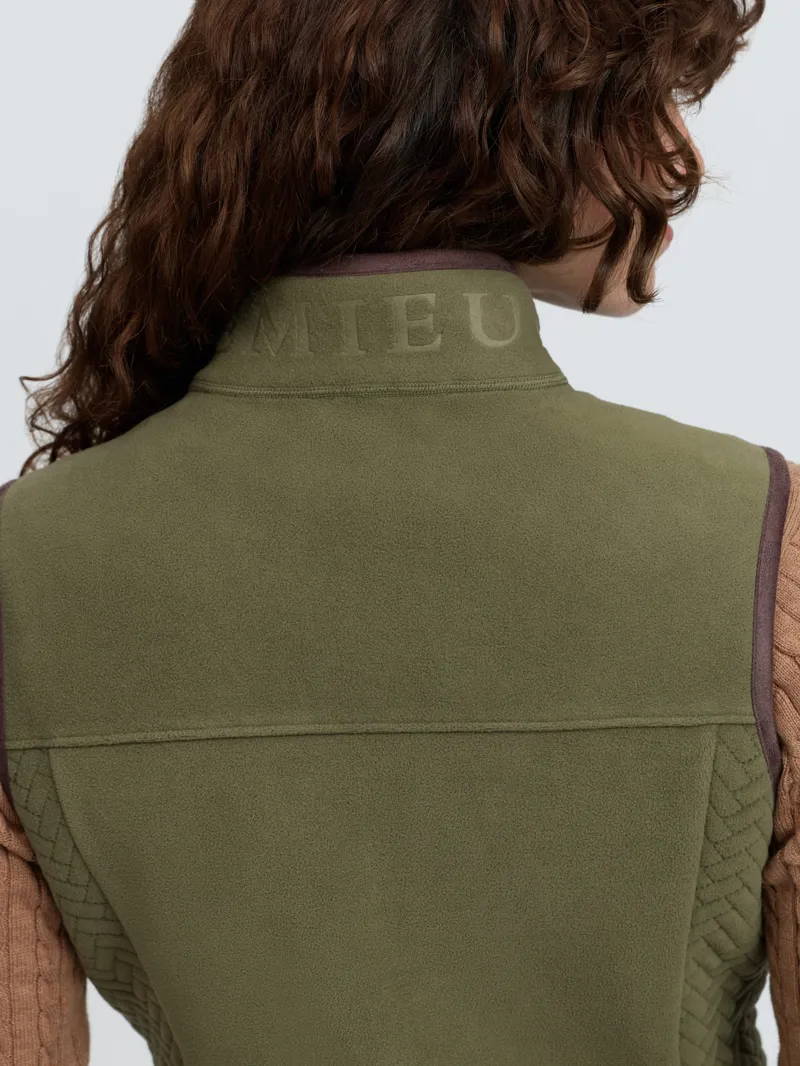 LeMieux Frankie Fleece Gilet Ladies in Willow Green-3