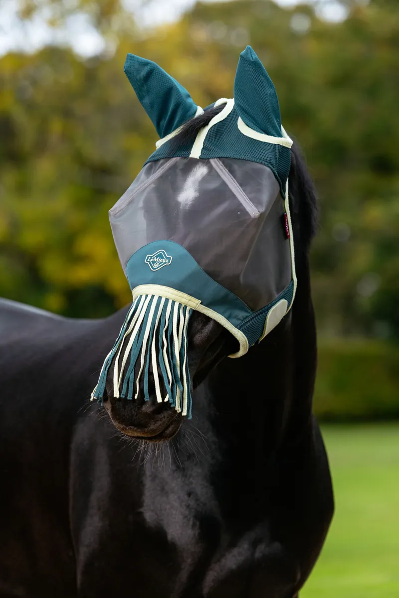 LeMieux Fringe Fly Mask in Jungle-1