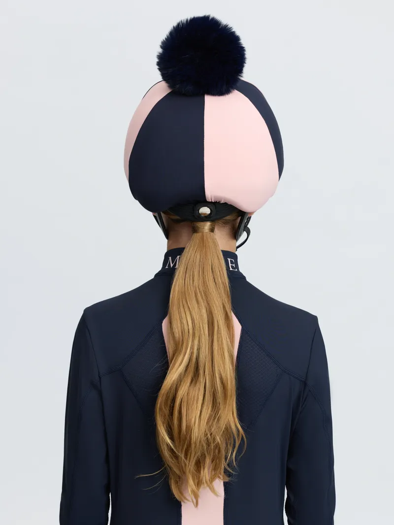 LeMieux Harlequin Hat Silk in Navy and Petal-2