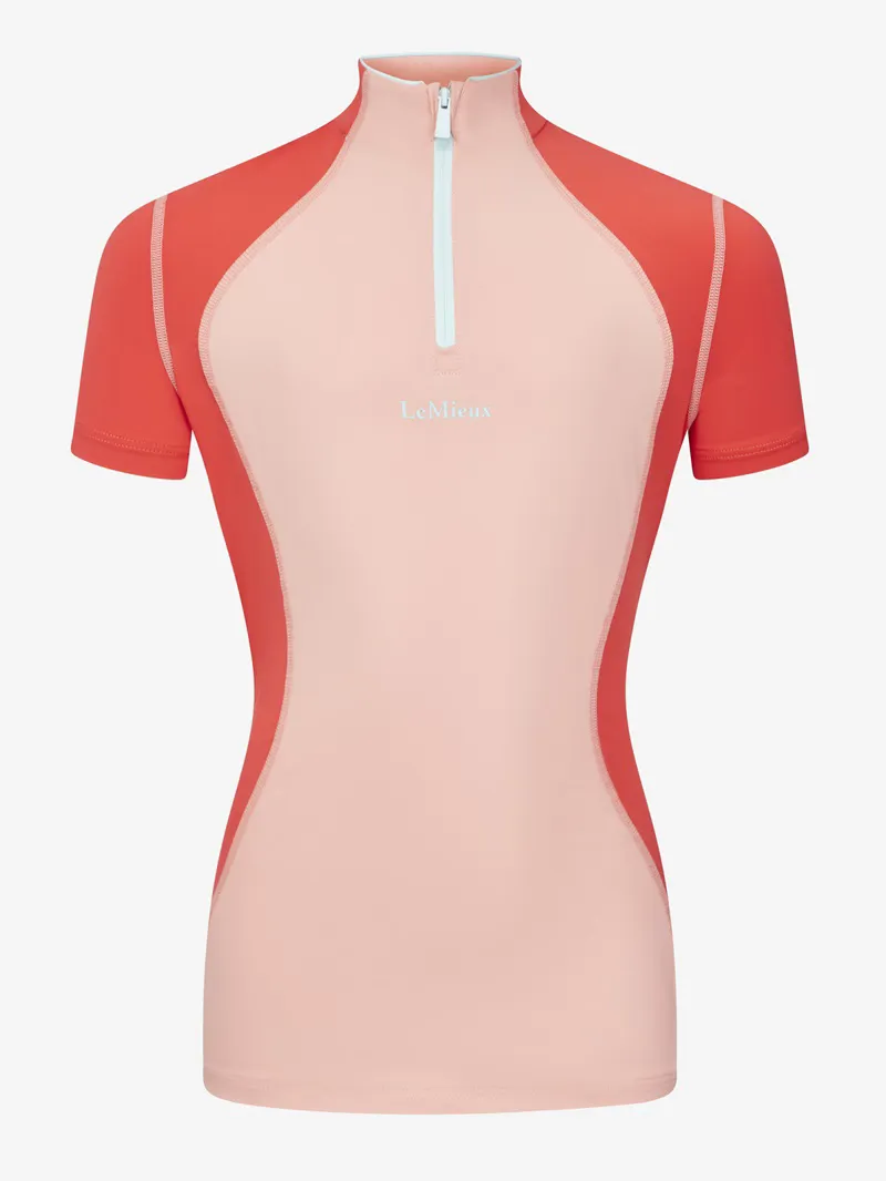 LeMieux Harlow Young Rider Short Sleeved Base Layer in Sugar Pink
