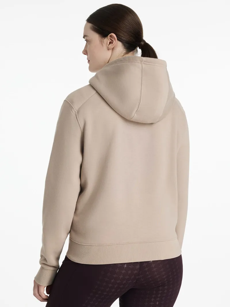 LeMieux Henrietta Half Zip Hoodie in Almond-2