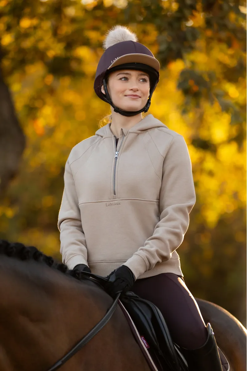 LeMieux Henrietta Half Zip Hoodie in Almond-5