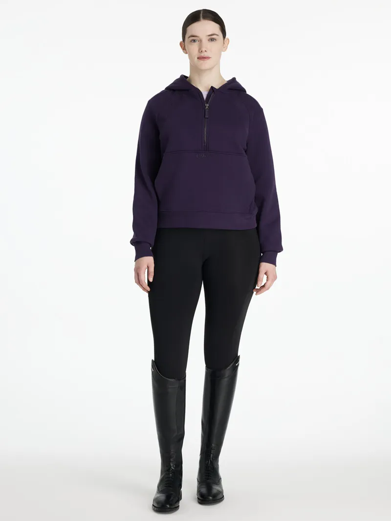 LeMieux Henrietta Half Zip Hoodie in Juniper-3