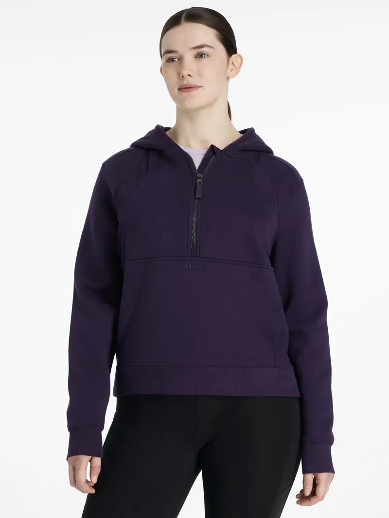 LeMieux Henrietta Half Zip Hoodie in Juniper