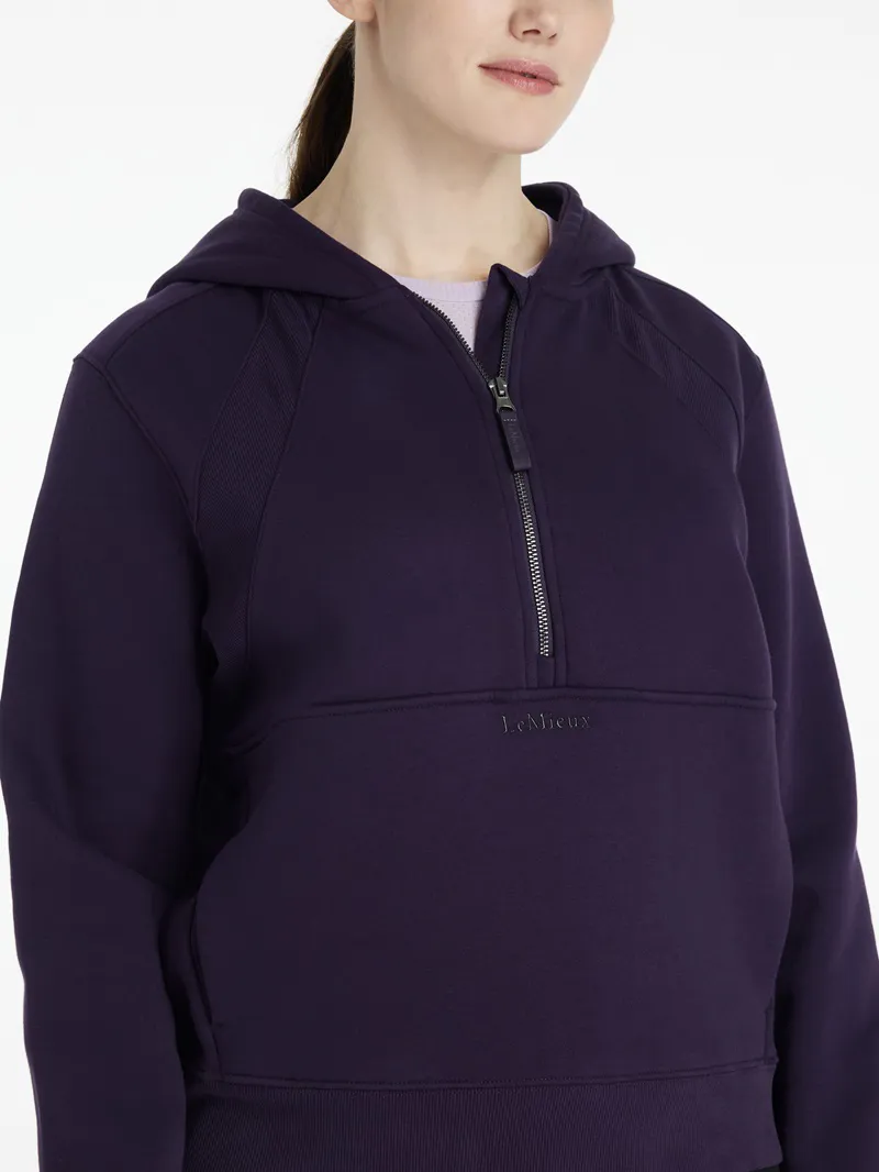 LeMieux Henrietta Half Zip Hoodie in Juniper-1