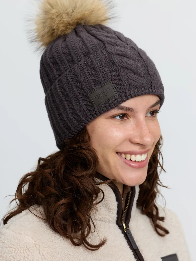 LeMieux Heritage Beanie in Cocoa-2