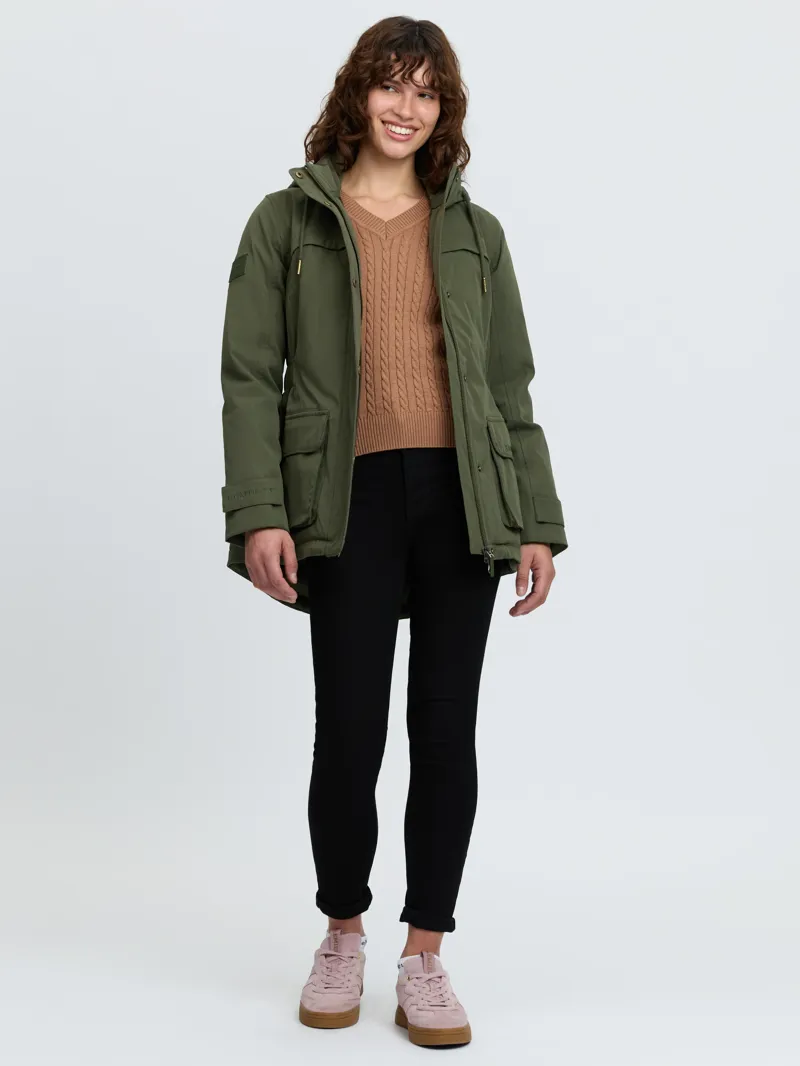 LeMieux Heritage Beatrice Waterproof Coat Ladies in Olive-2