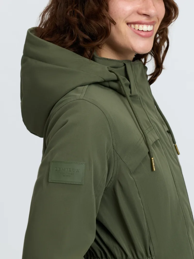 LeMieux Heritage Beatrice Waterproof Coat Ladies in Olive-4