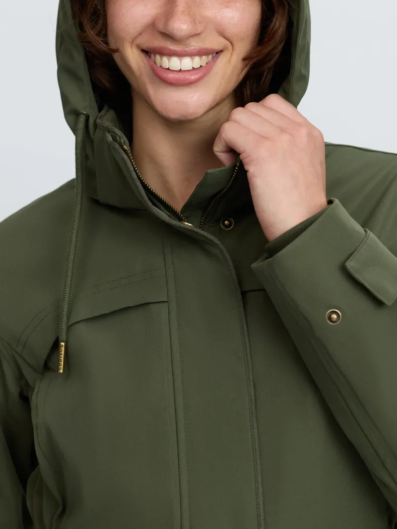 LeMieux Heritage Beatrice Waterproof Coat Ladies in Olive-7