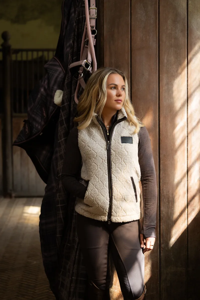 LeMieux Heritage Borg Gilet Ladies in Stone-8