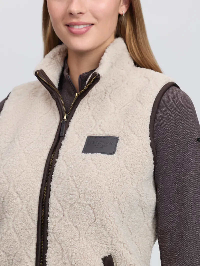 LeMieux Heritage Borg Gilet Ladies in Stone-4