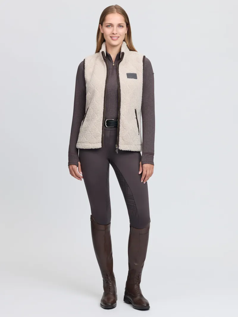 LeMieux Heritage Borg Gilet Ladies in Stone-3