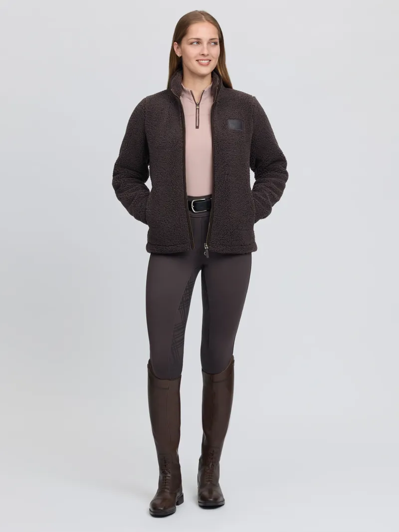 LeMieux Heritage Borg Zip Through Jacket Ladies in Cocoa-6