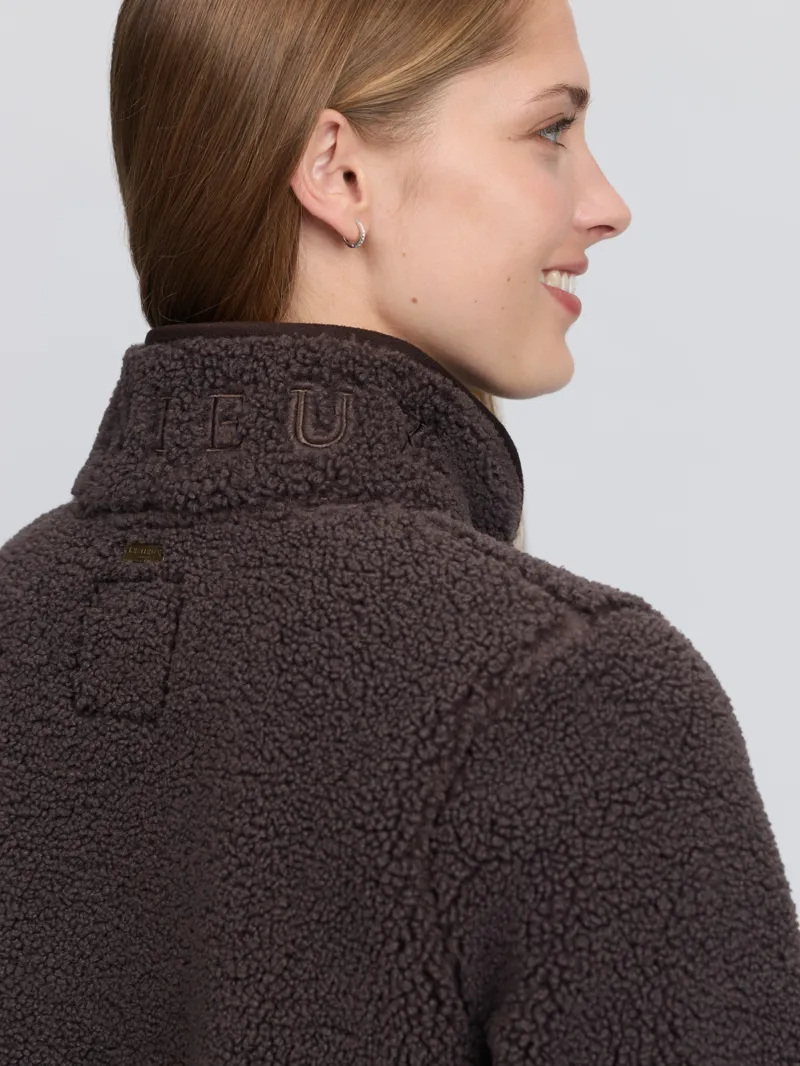 LeMieux Heritage Borg Zip Through Jacket Ladies in Cocoa-4