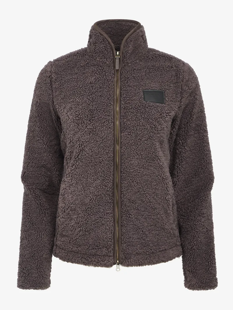 LeMieux Heritage Borg Zip Through Jacket Ladies in Cocoa-2