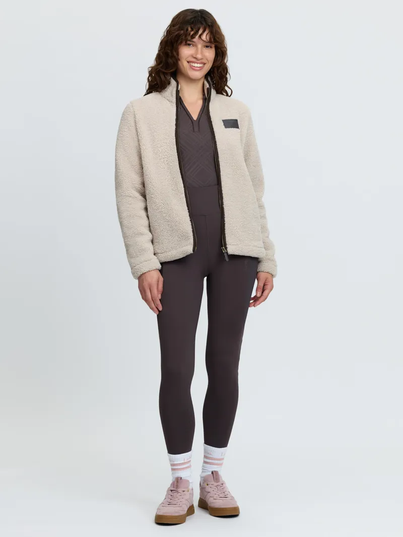 LeMieux Heritage Borg Zip Through Jacket Ladies in Stone-5